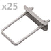 U-feste til gjerdestolpe 60x40 mm 25 sett vidaXL