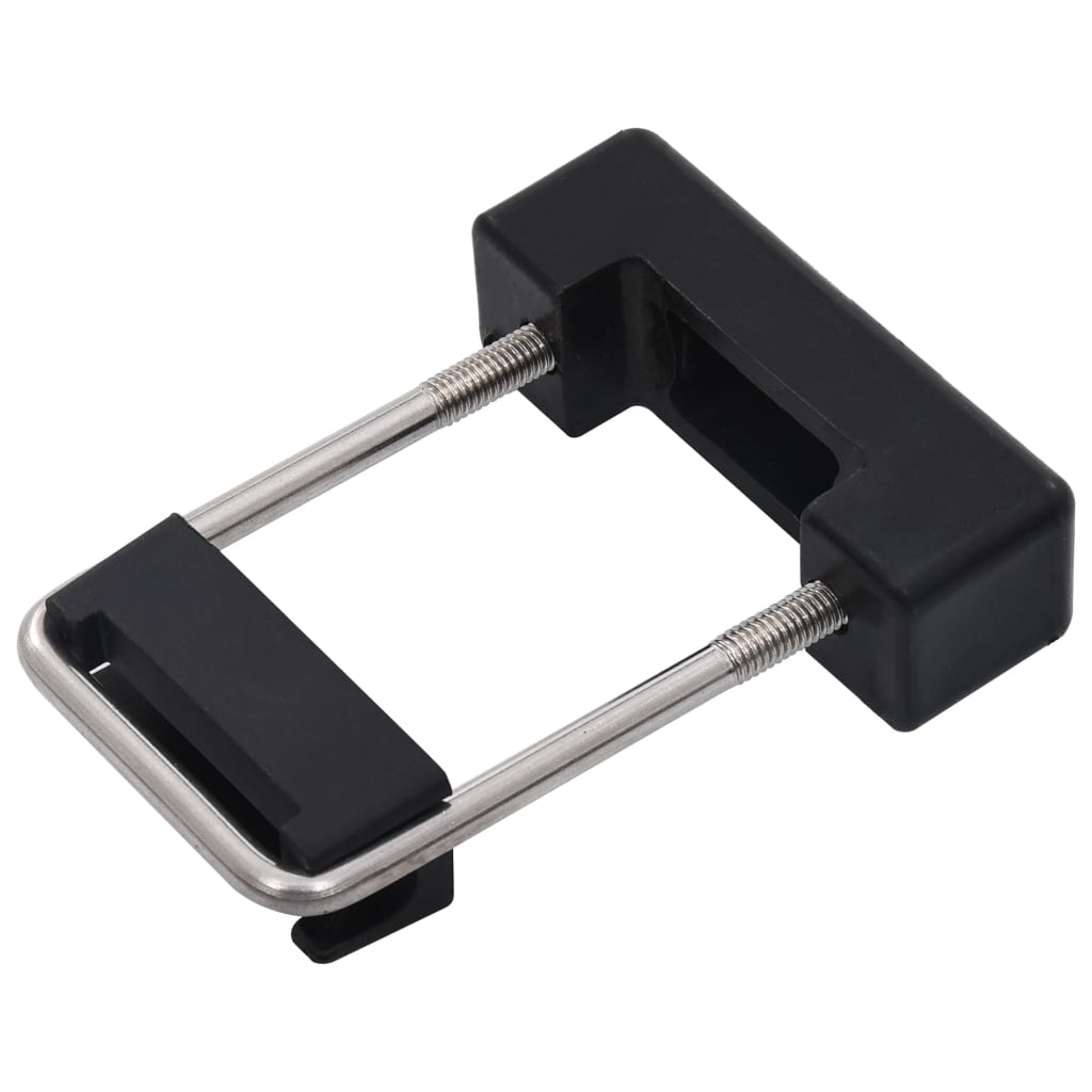 U-feste med plast til gjerdestolpe 60x40 mm 25 sett vidaXL