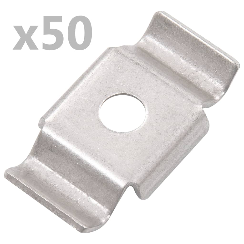 Gjerdeklemmer butterfly 50 stk rustfritt stål vidaXL