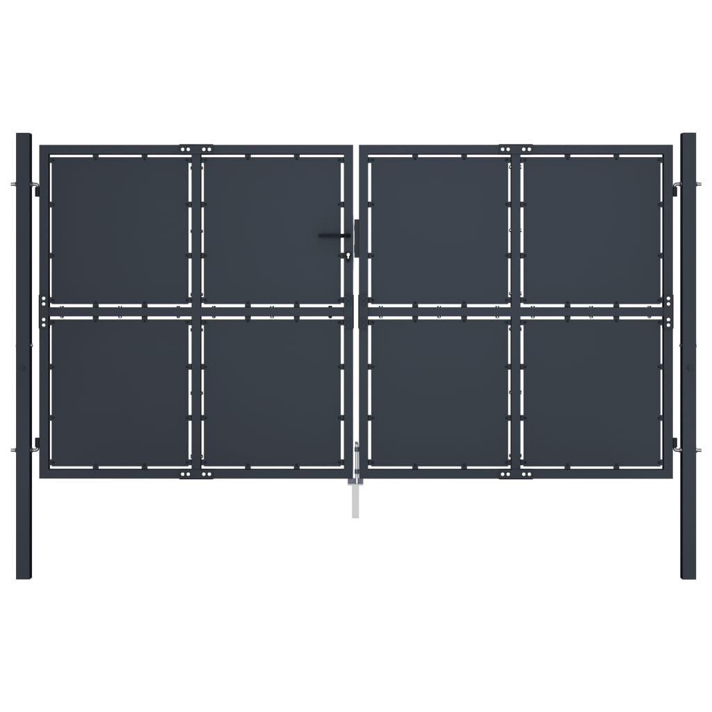 Hageport stål 300x125 cm antrasitt