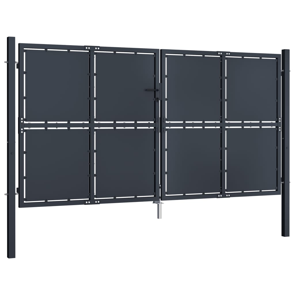Hageport stål 300x125 cm antrasitt