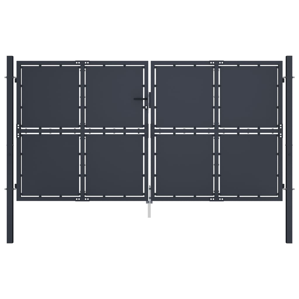 Hageport stål 300x150 cm antrasitt