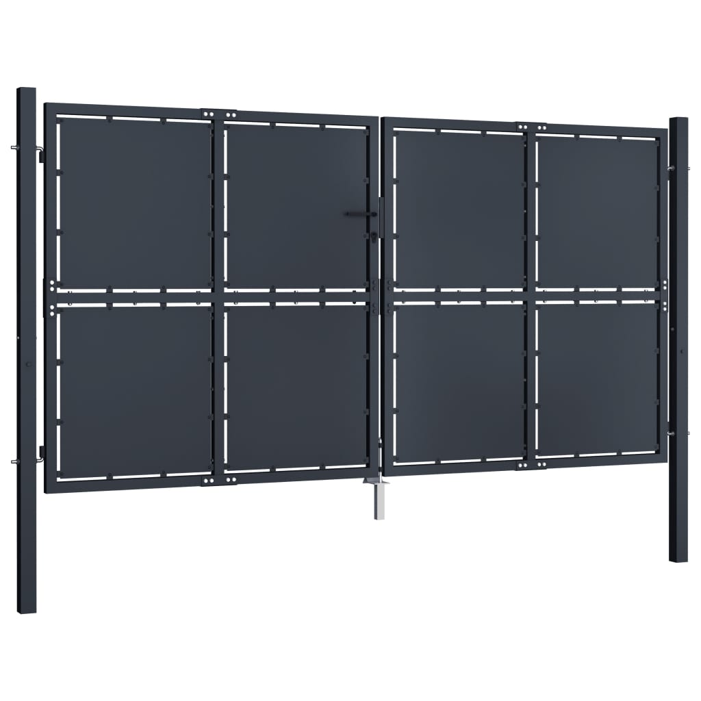 Hageport stål 300x150 cm antrasitt