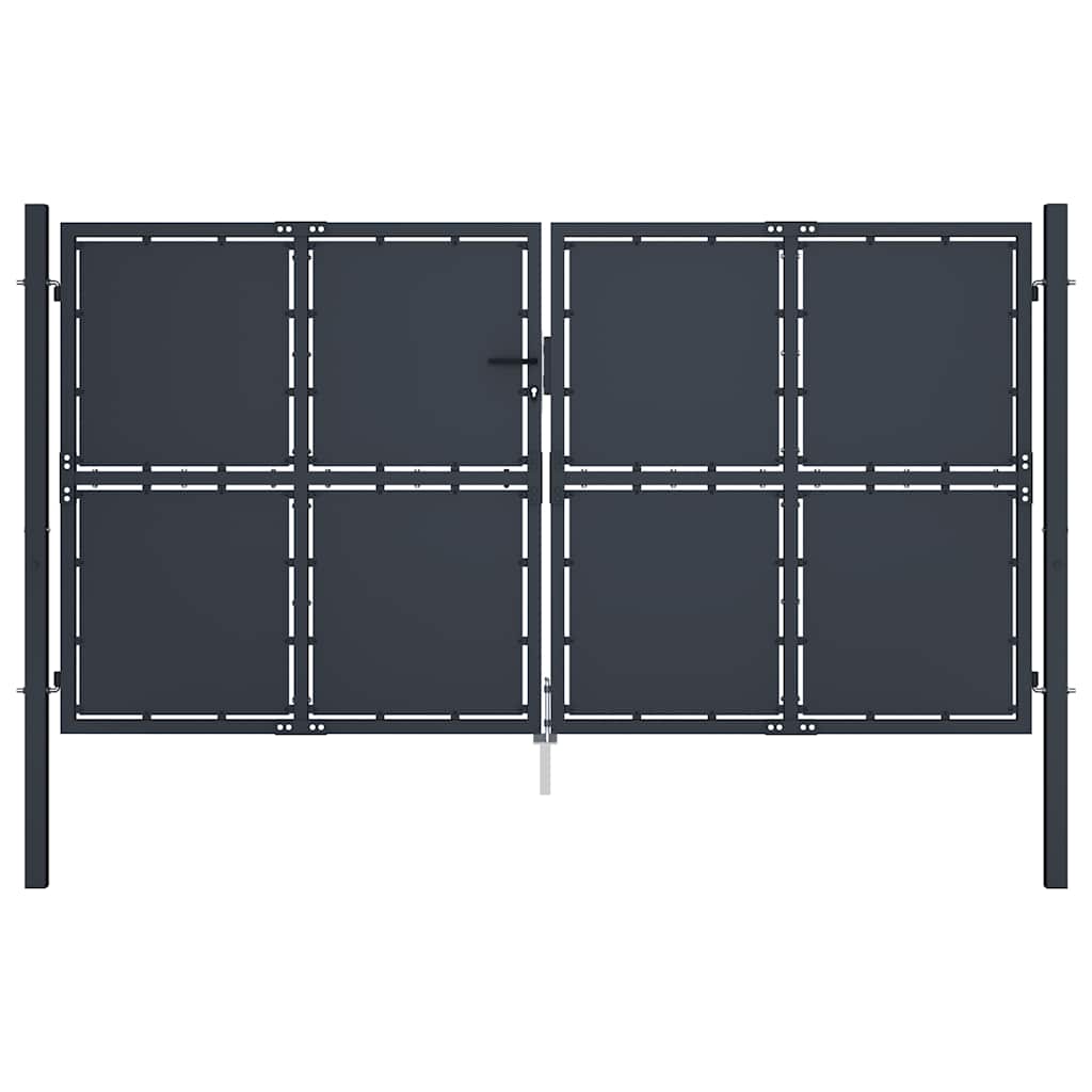 Hageport stål 300x175 cm antrasitt