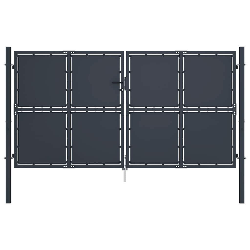 Hageport stål 300x200 cm antrasitt