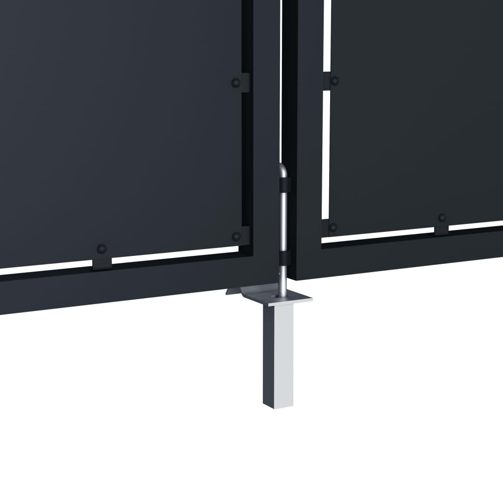 Hageport stål 400x175 cm antrasitt