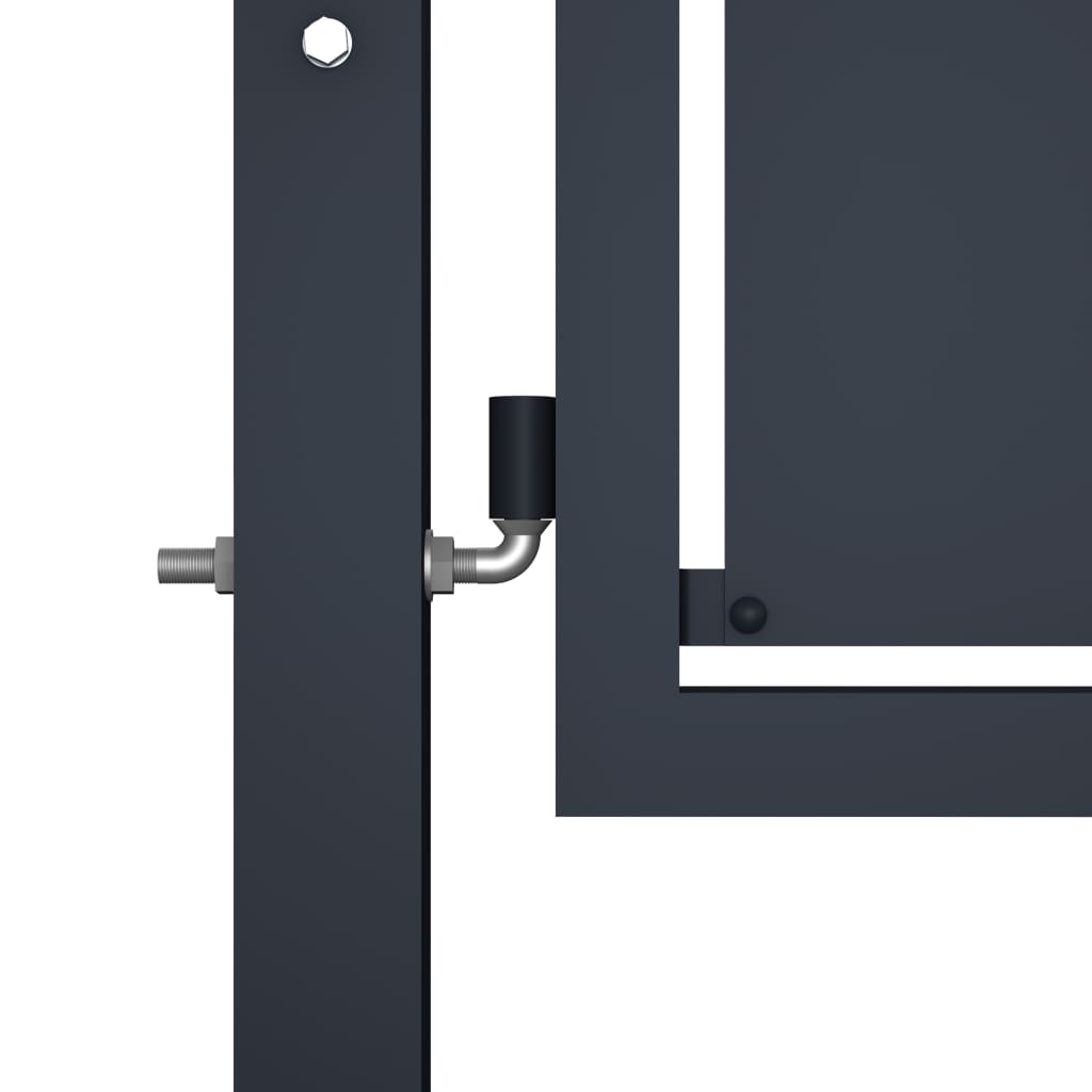 Hageport stål 350x100 cm antrasitt