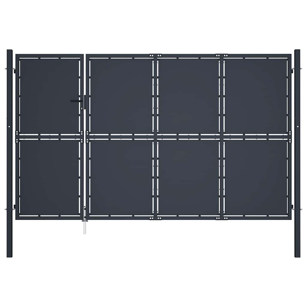Hageport stål 350x200 cm antrasitt