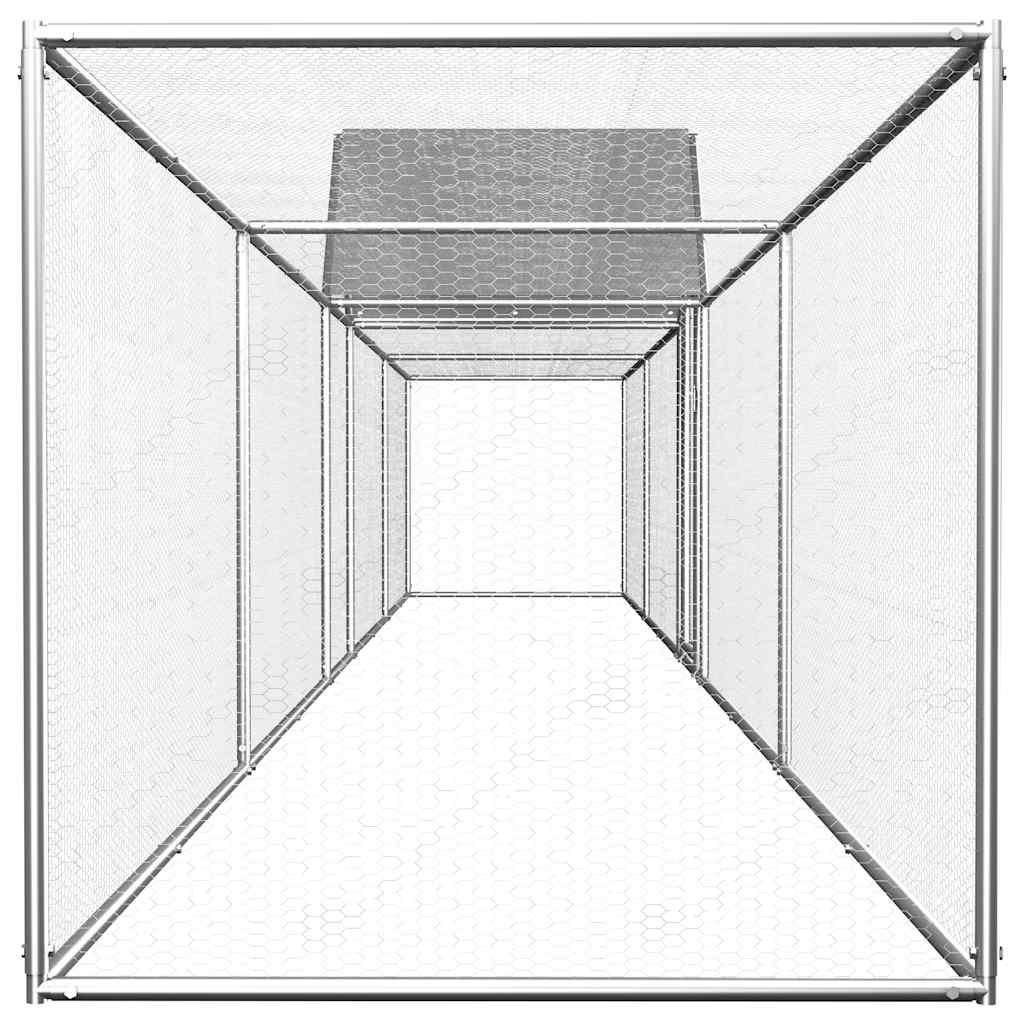 Hønsehus 9x1x1,5 m galvanisert stål