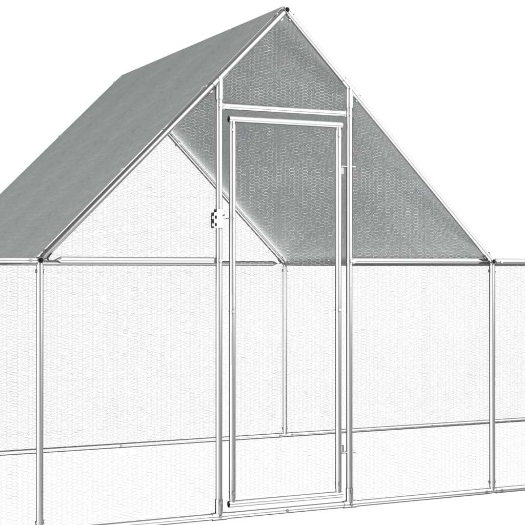 Hønsehus 14x2x2 m galvanisert stål