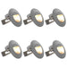 Utendørs LED-vegglamper 6 stk 2 W sølv rund