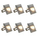 Utendørs LED-vegglamper 6 stk 2 W sølv firkantet
