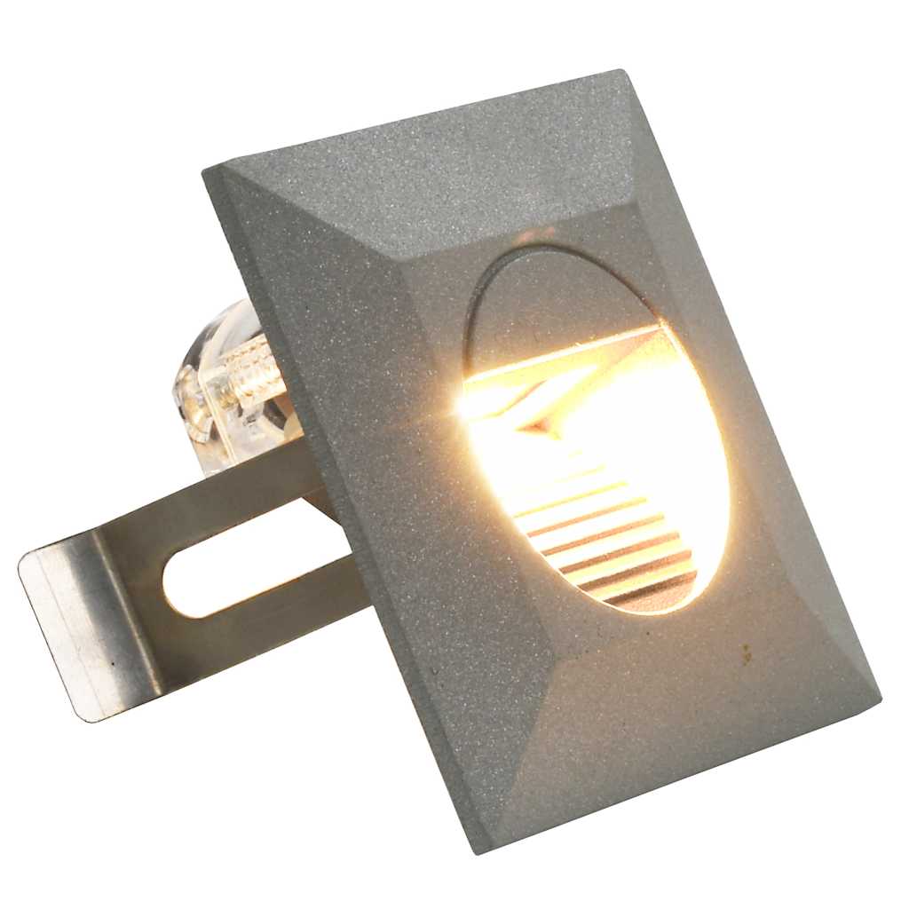 Utendørs LED-vegglamper 6 stk 2 W sølv firkantet