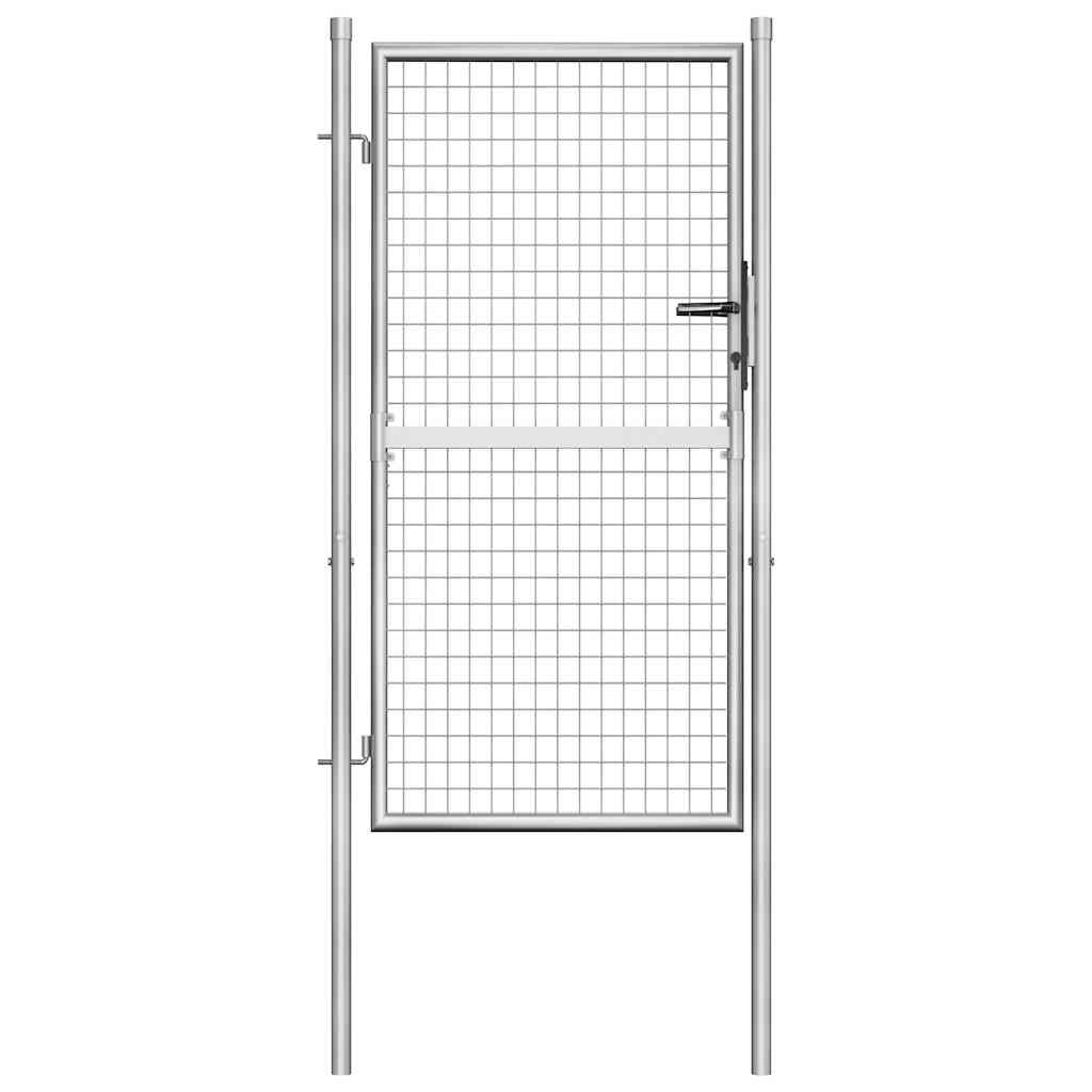 Hageport galvanisert stål 100x150 cm sølvfarget
