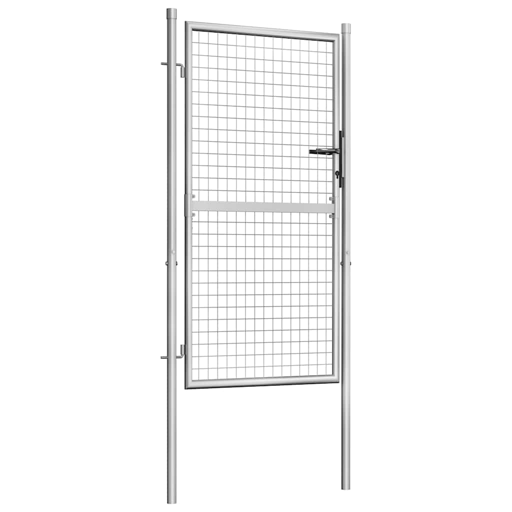Hageport galvanisert stål 100x150 cm sølvfarget