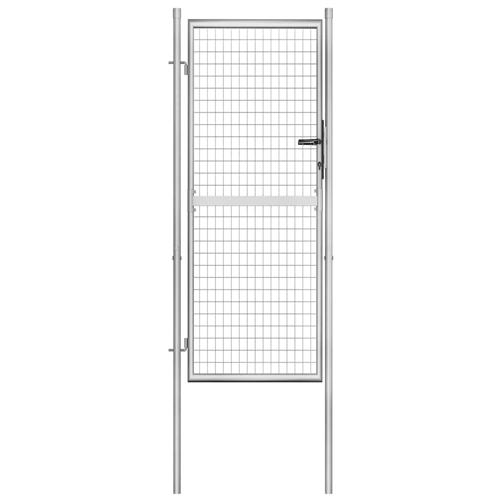 Hageport galvanisert stål 100x200 cm sølvfarget