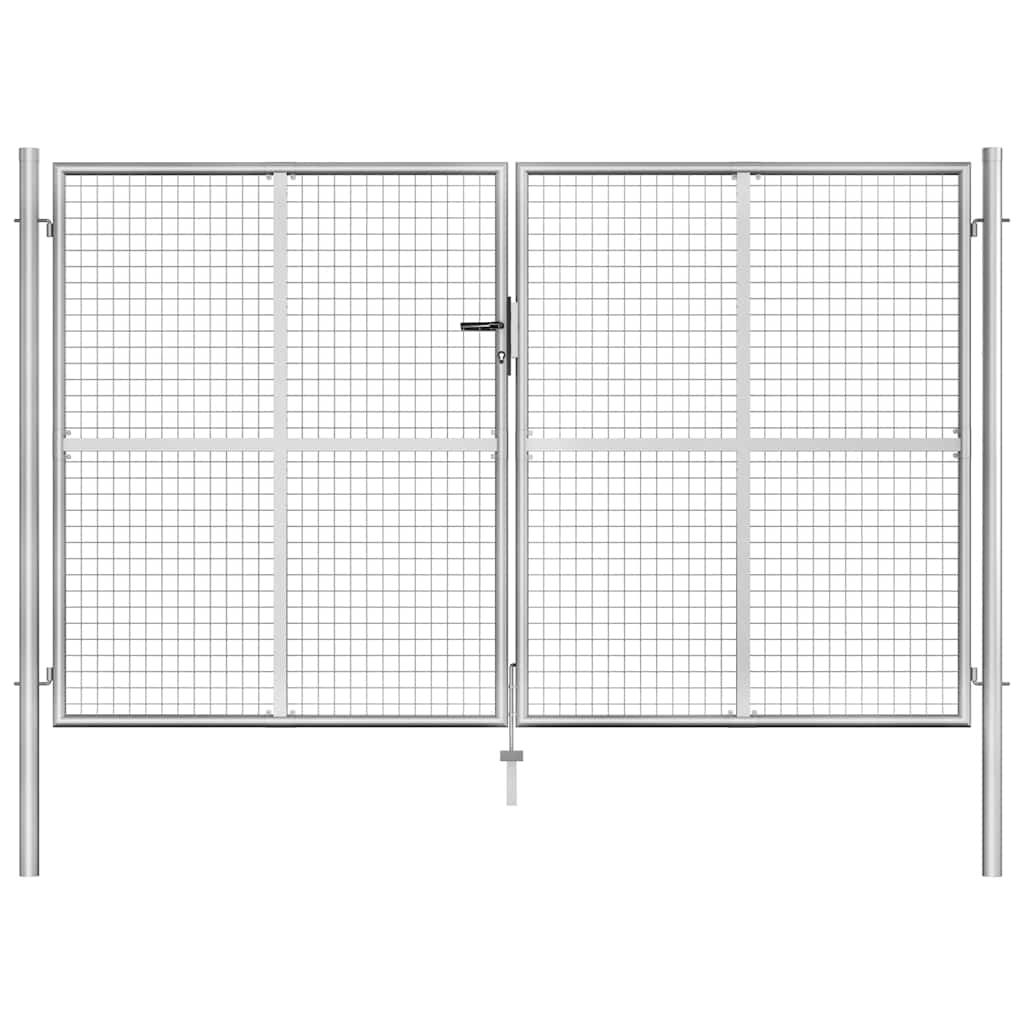 Hageport galvanisert stål 306x200 cm sølv