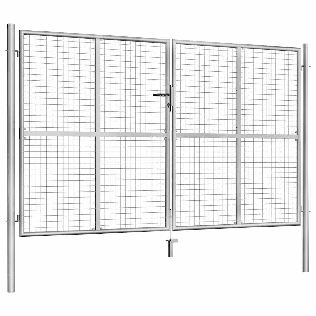 Hageport galvanisert stål 306x200 cm sølv
