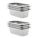 Gastronormbeholdere 8 stk GN 1/3 100 mm rustfritt stål