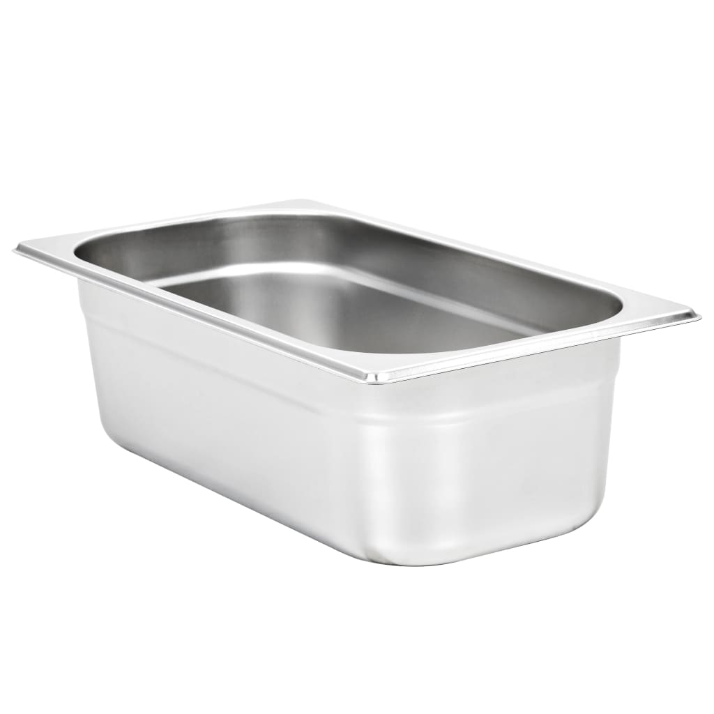 Gastronormbeholdere 8 stk GN 1/3 100 mm rustfritt stål