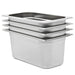 Gastronormbeholdere 4 stk GN 1/3 150 mm rustfritt stål
