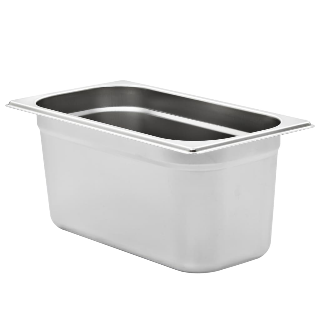 Gastronormbeholdere 4 stk GN 1/3 150 mm rustfritt stål