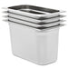 Gastronormbeholdere 4 stk GN 1/3 200 mm rustfritt stål