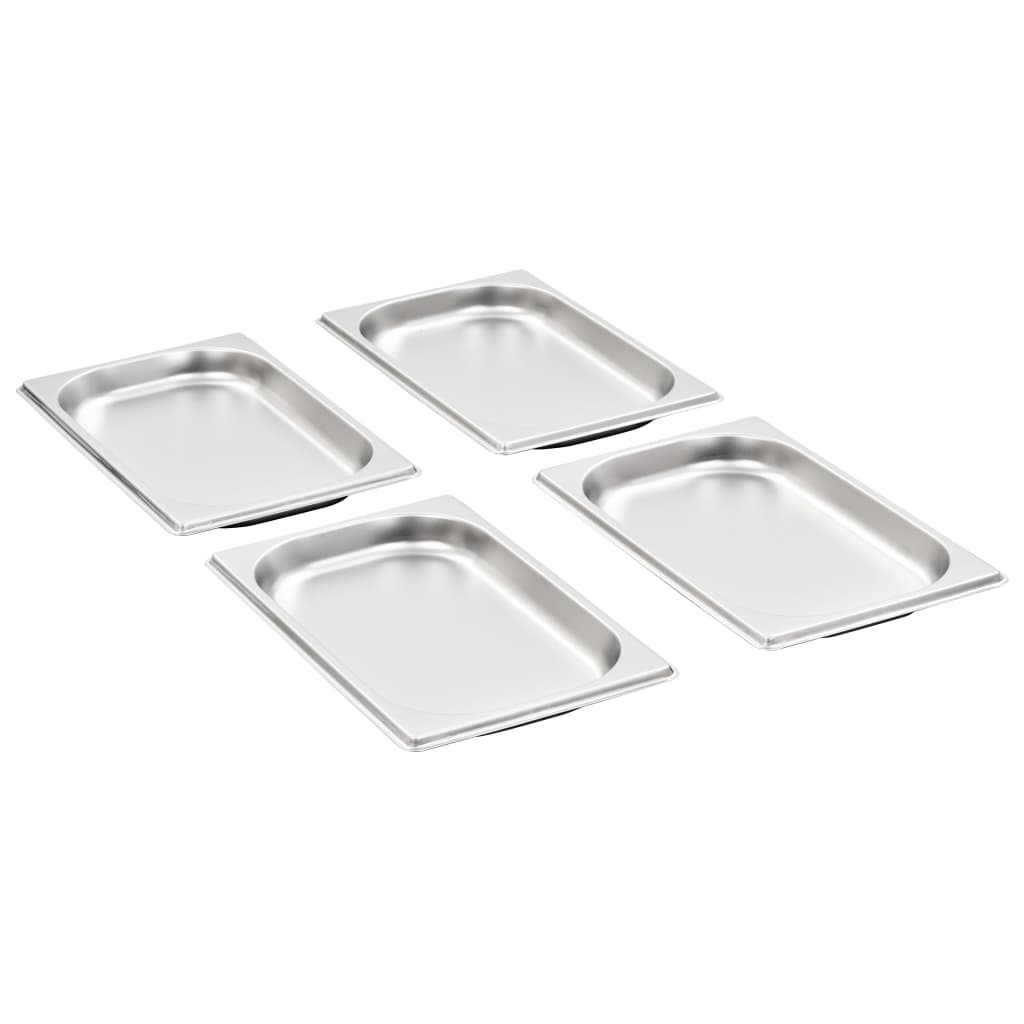 Gastronormbeholdere 12 stk GN 1/4 20 mm rustfritt stål