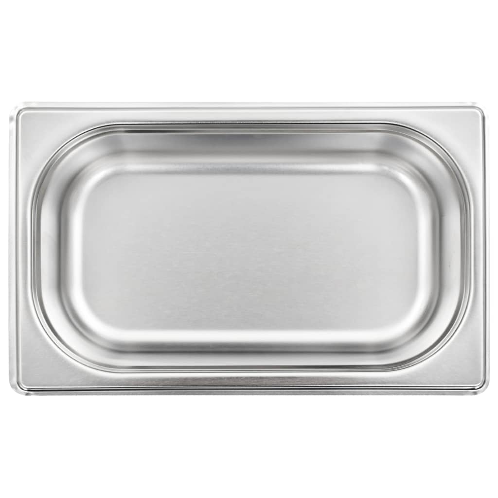 Gastronormbeholdere 8 stk GN 1/4 65 mm rustfritt stål