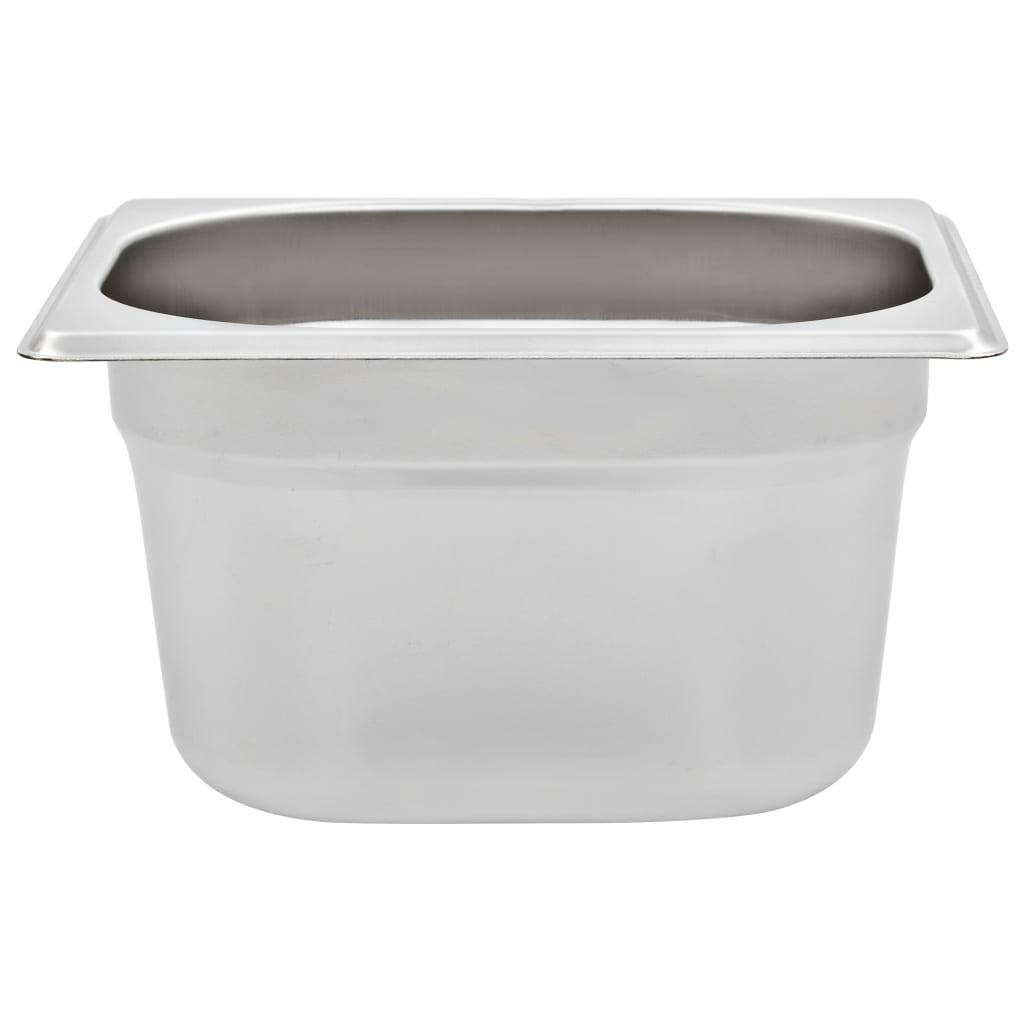 Gastronormbeholdere 12 stk GN 1/6 100 mm rustfritt stål