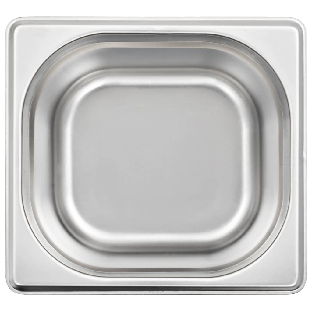 Gastronormbeholdere 12 stk GN 1/6 100 mm rustfritt stål