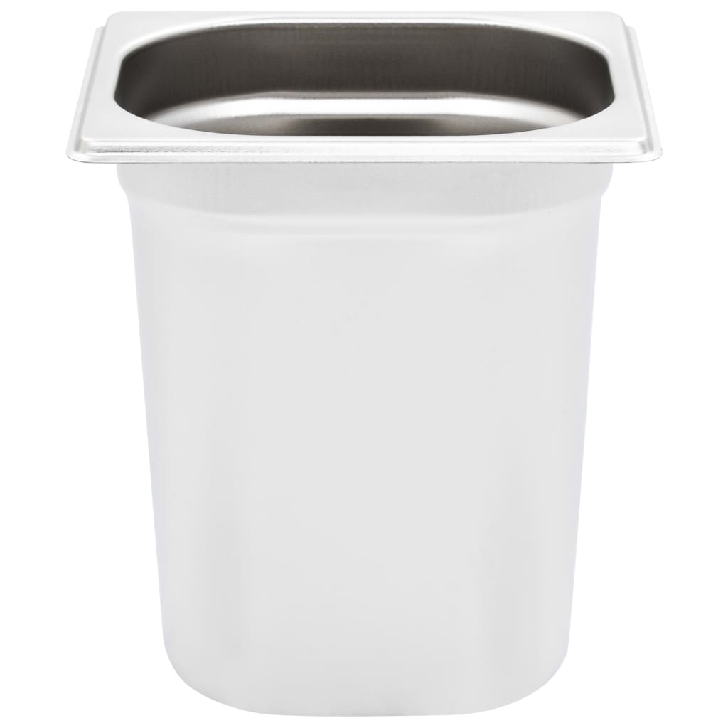 Gastronormbeholdere 8 stk GN 1/6 200 mm rustfritt stål