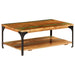 Salongbord med hylle 100x60x35 cm gjenvunnet heltre