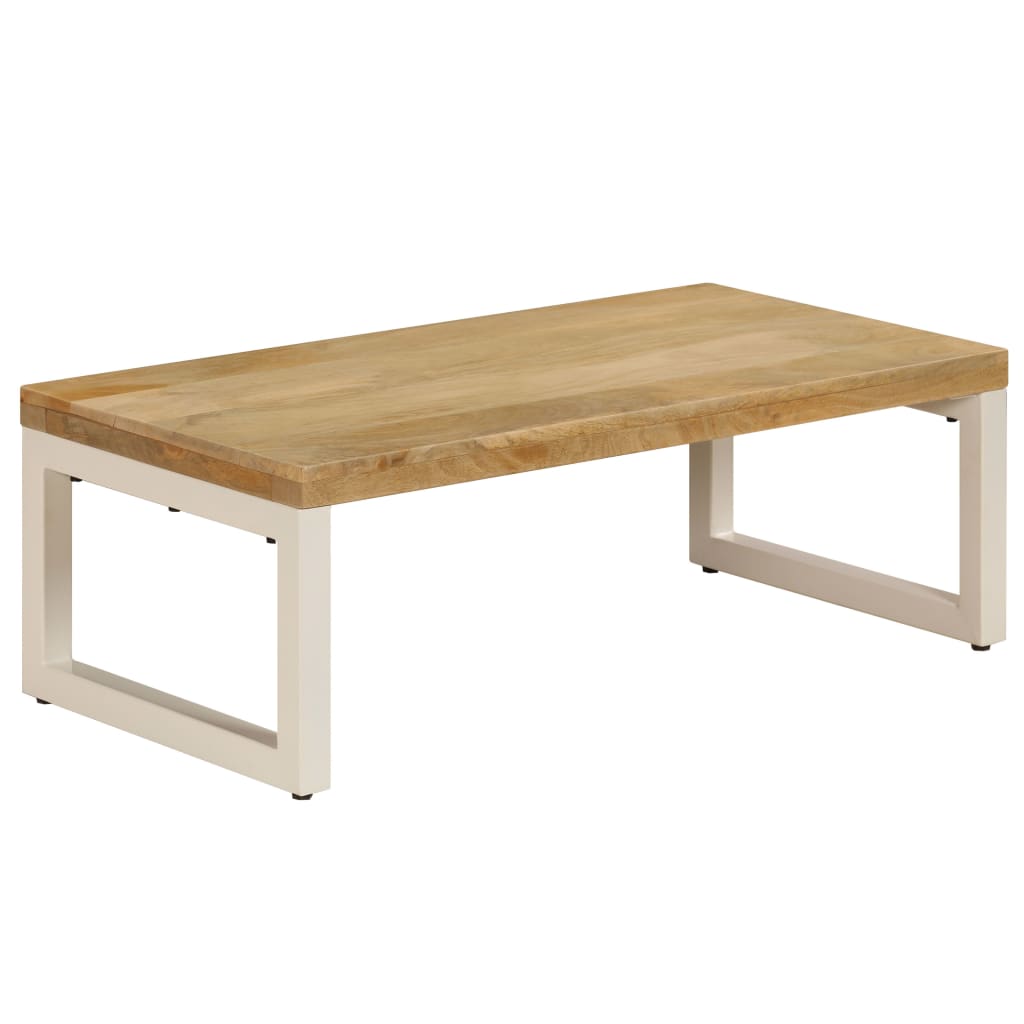 Salongbord 100x50x35 cm heltre mango og stål