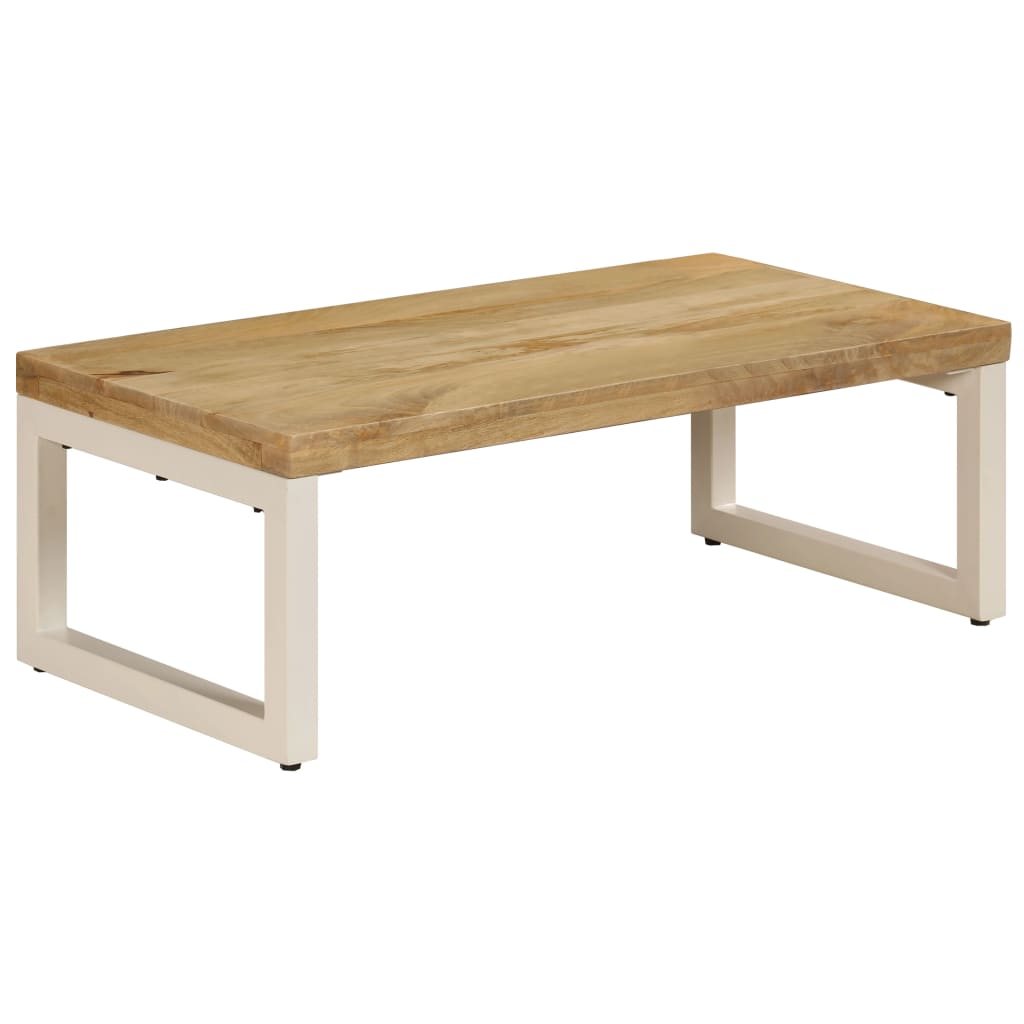Salongbord 100x50x35 cm heltre mango og stål