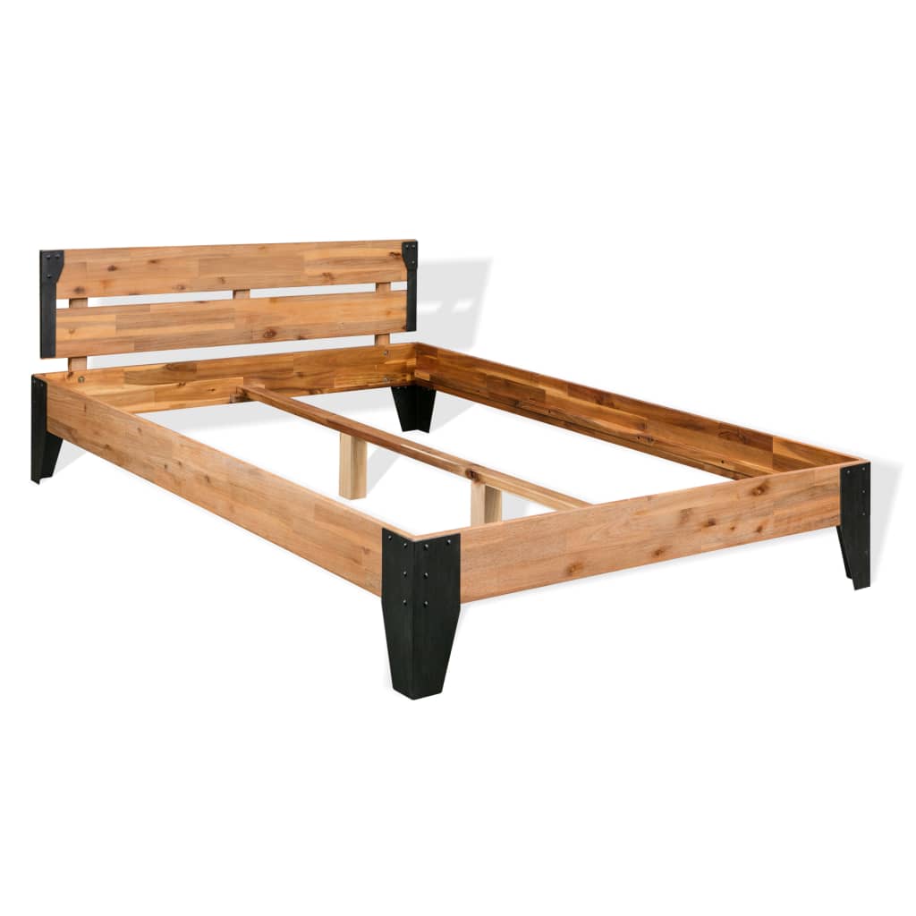 Sengeramme heltre akasie 152x203 cm vidaXL