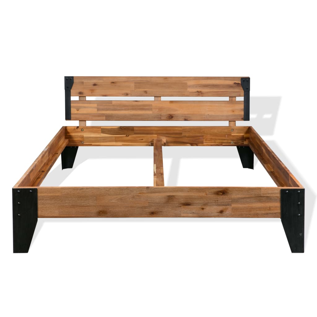 Sengeramme heltre akasie 152x203 cm vidaXL