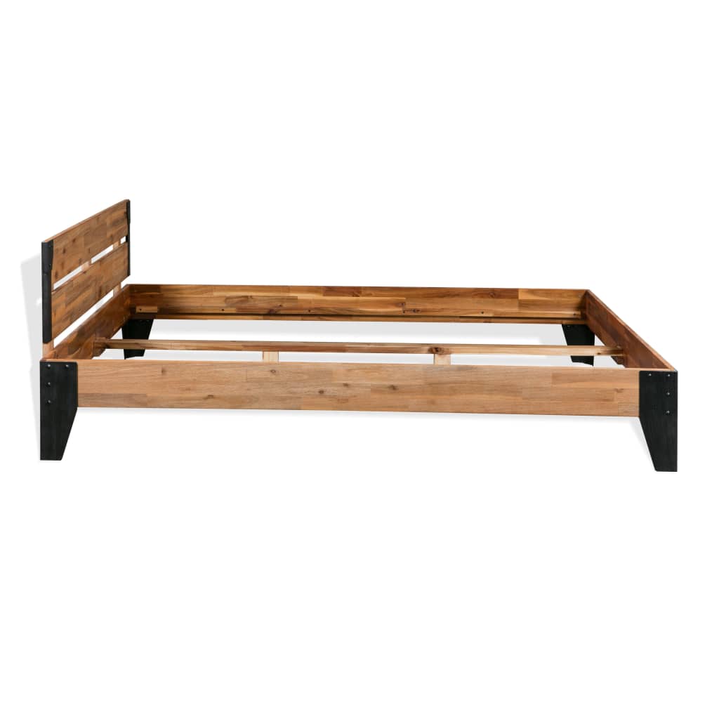Sengeramme heltre akasie 152x203 cm vidaXL