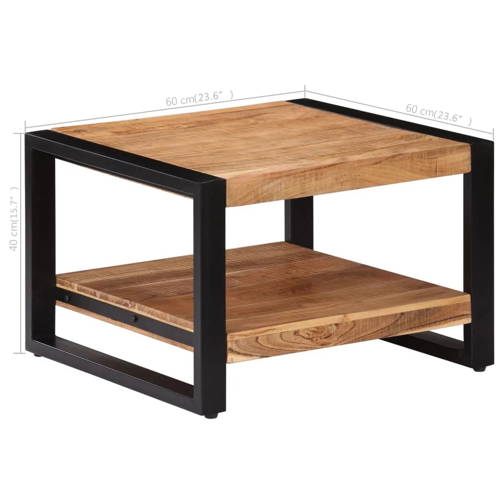 Salongbord 60x60x40 cm heltre akasie