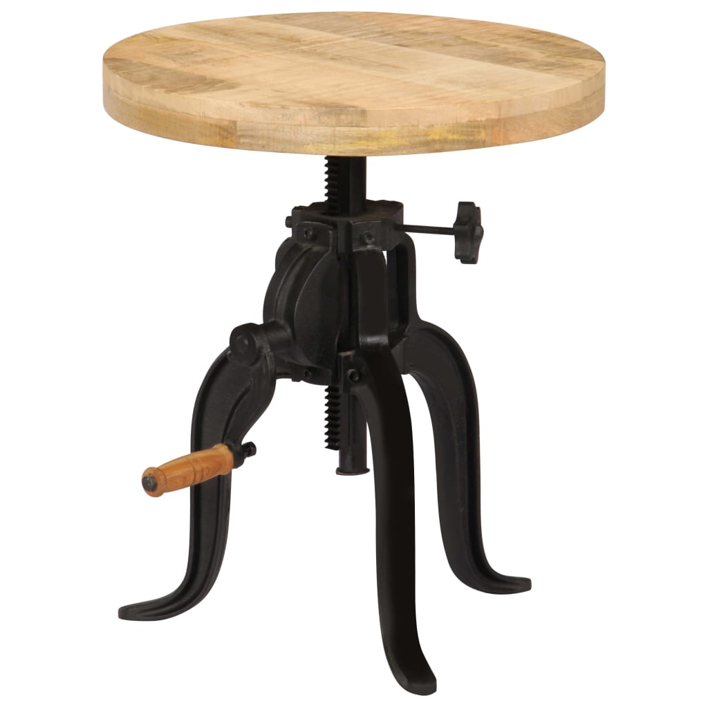 Sidebord 45x (45-62) cm heltre mango og støpejern