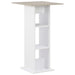 Barbord hvit og betong 60x60x110 cm