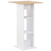 Barbord hvit og sonoma eik 60x60x110 cm