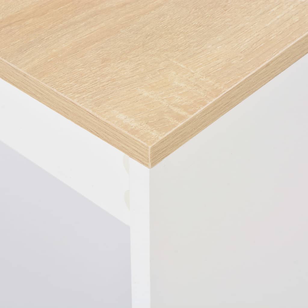 Barbord med hylle hvit 110x50x103 cm