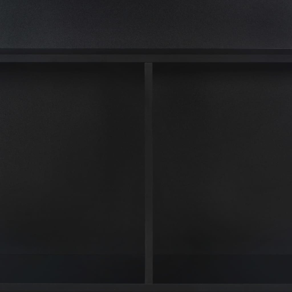 Barbord med 2 bordplater svart 130x40x120 cm
