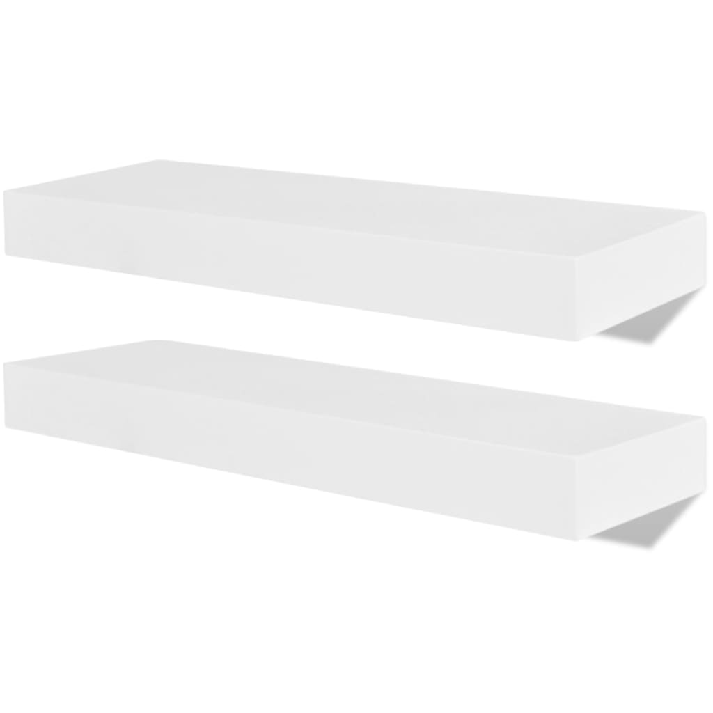 Vegghyller 4 stk hvit 40 cm