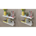 Vegghyller 4 stk hvit 60 cm vidaXL