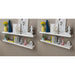 Vegghyller 4 stk hvit 120 cm