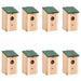 Fuglehus 8 stk tre 12x12x22 cm vidaXL