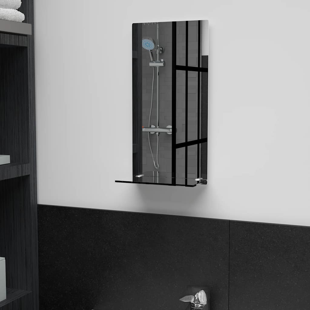Veggspeil med hylle 20x40 cm herdet glass