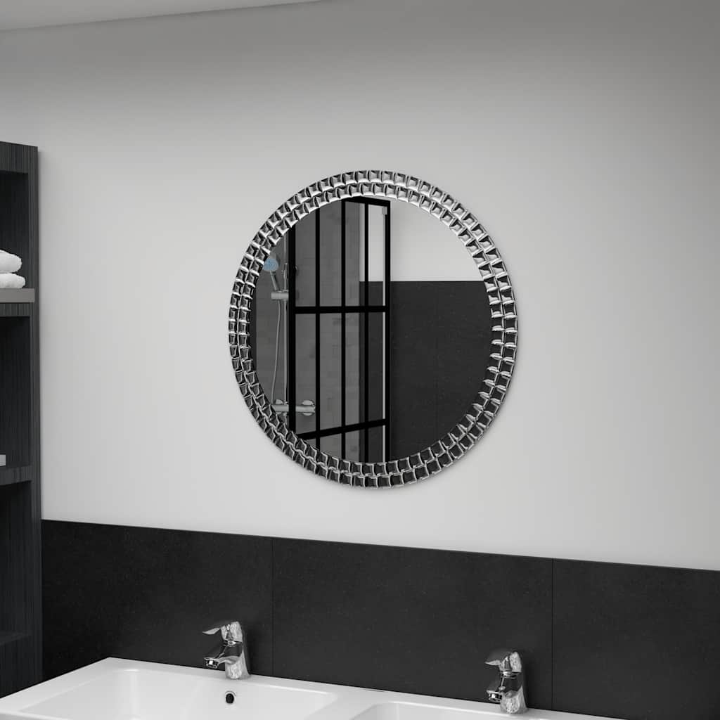 Veggspeil 60 cm herdet glass vidaXL